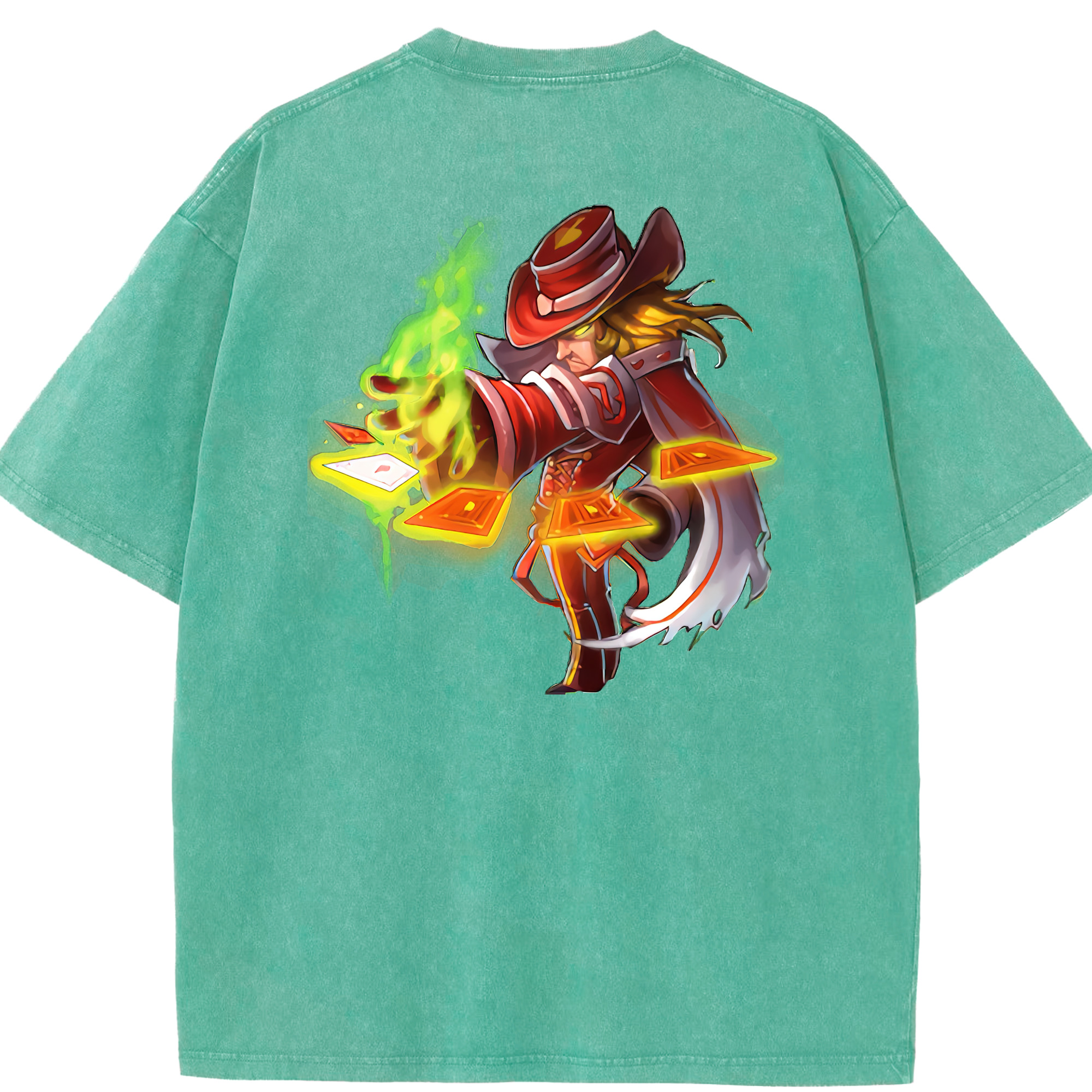 リーグ・オブ・レジェンド League of Legends LOL 綿100% ヴィンテージ風 半袖Tシャツ（背面プリント）